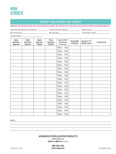 Cidex Opa Test Strip Log Sheet 2020 Fill And Sign Printable Template