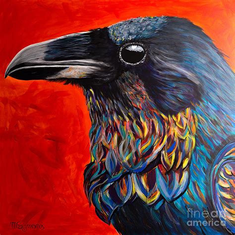 Glistening Raven Painting By Melissa Symons