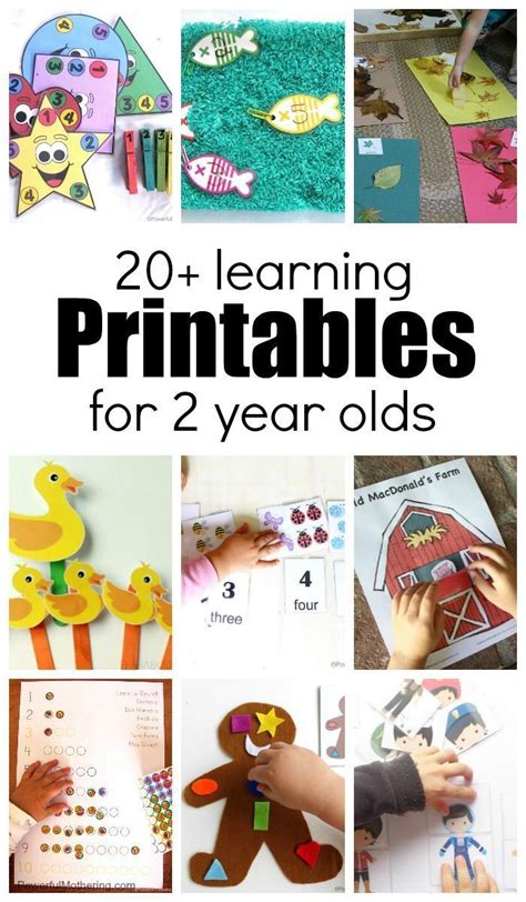 20 Learning Activities And Printables For 2 Year Olds Toddler