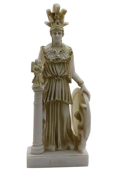Athena Minerva Greek Goddess Cast Marble Museum Copy Statue Etsy