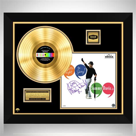Sammy Davis Jr I Gotta Right To Swing Gold Lp Limited Signature Edition Custom Frame Rare T