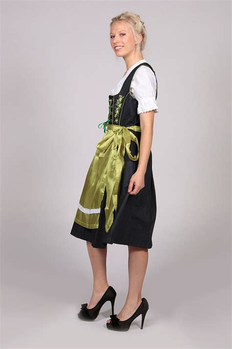 German Dirndl Dress Green 2 Way Flip Apron Lederhosen Store