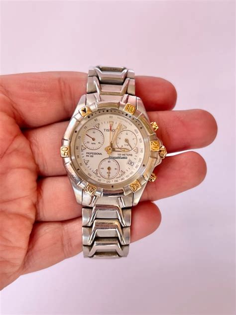 tissot 1853 mens pr 100 chronograph two tone quartz watch in for 199 for sale from a seller