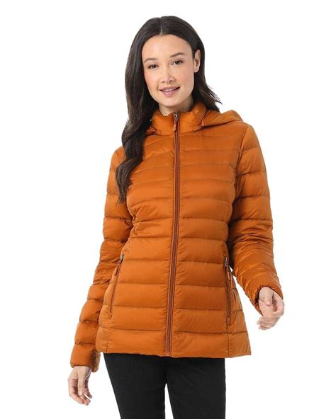 32 Degrees Womens Water Repellent Packable Down Jacket Ultra Light With Detachable Hood Size