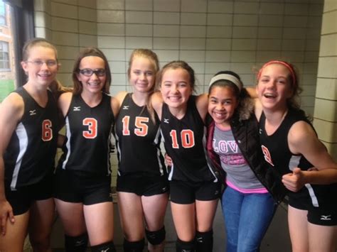 North Olmsted Middle School 7th Grade Girls Volleyball Celebrating A