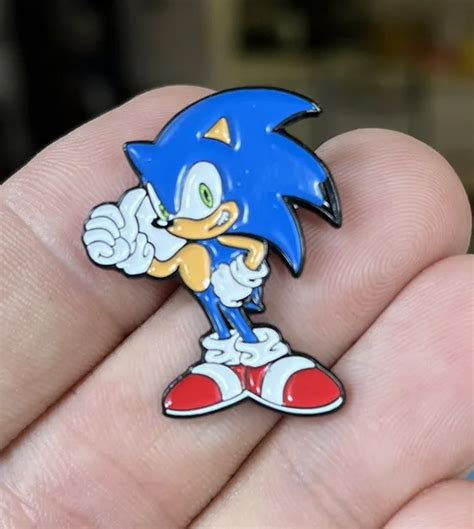Sonic The Hedgehog Enamel Pin Logo Sega Video Game Retro 90s Genesis Hat Lapel 699 Picclick