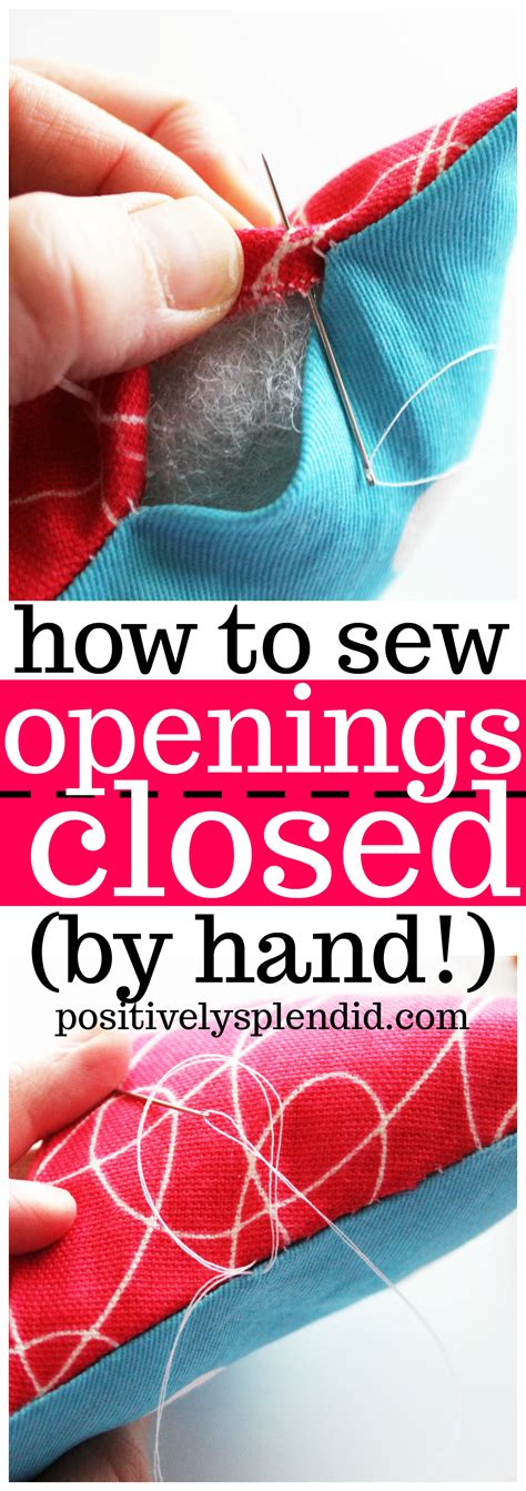 Learn how to hand sew a pillow closed with this detailed video tutorial! How to Sew a Ladder Stitch (The best way to sew openings ...