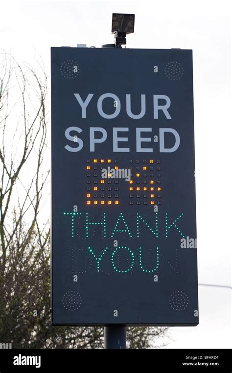 A Traffic Calming Interactive Road Sign Stock Photo Alamy