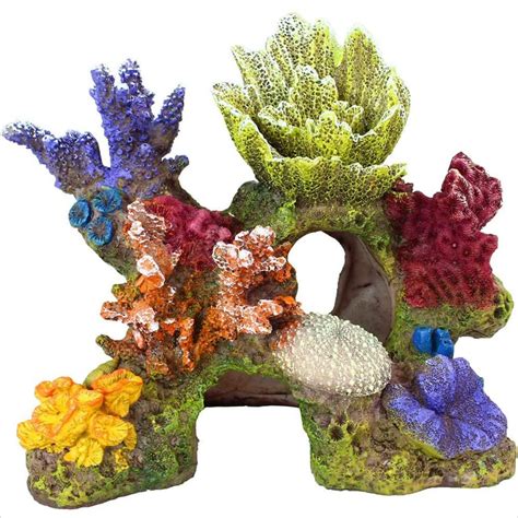 Na Polyresin Coral Ornaments Cave Living Reef Fish Tank Resin Coral