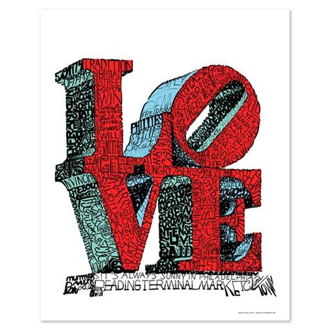 If you don't know about it yet. Philadelphia Love Statue Word Art Print - Art of Words