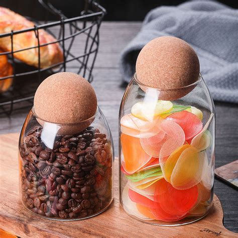 Factory Wholesale Glass Jars 500ml Heat Resistant Home Glass Food Candy Storage Jars Custom Logo