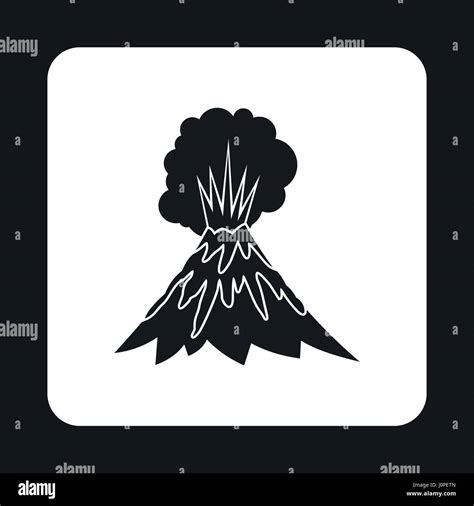 Eruption Of Volcano Icon Simple Style Stock Vector Image And Art Alamy