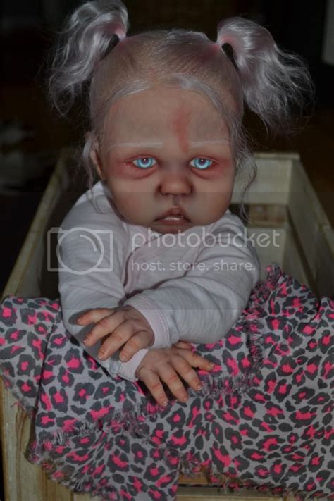 Reborn Baby Girl Infected Zombie Goth Horror Ooakglass Eyes