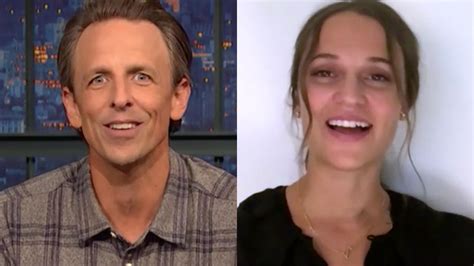 Watch Late Night With Seth Meyers Interview Alicia Vikander Collaborated With Gloria Steinem On