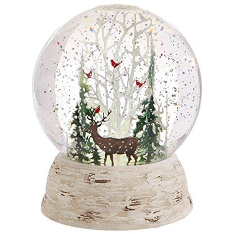 Raz Imports Deer And Cardinals In Winter Forest Led Lit S