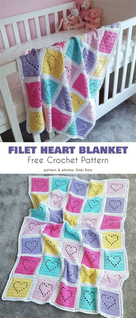 Heart Baby Blanket Free Crochet Patterns Baby Blanket Crochet Pattern