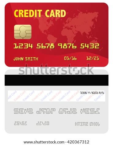 While fake credit card information and number seem like a scary situation, it's actually not something to worry about. Generic Credit Card Red Front Back Stock Illustration ...
