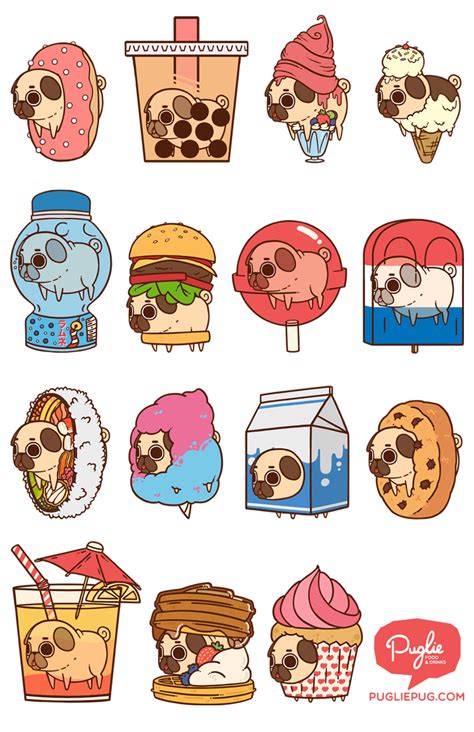 Puglie Pug On Twitter Cute Animal Drawings Cute Food Drawings Cute
