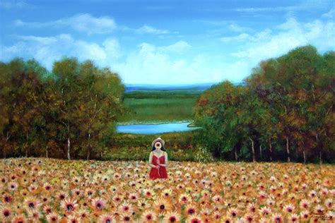 Sunflowers At Lake Wallenpaupack Painting By Leonardo Ruggieri Pixels