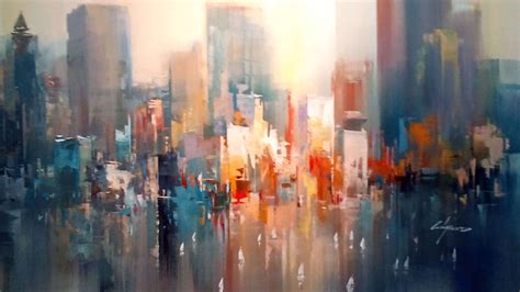 City Painting Abstract 4k Wallpaper 3840 × 2160 Webrfree