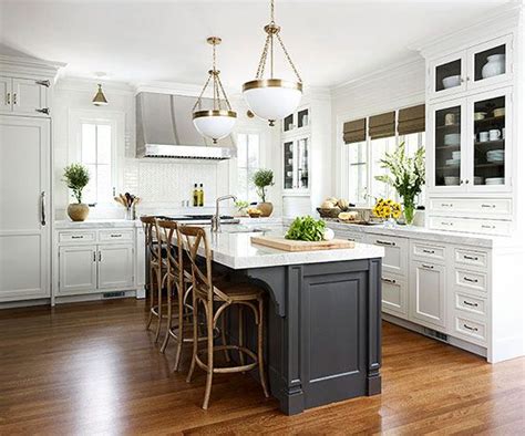 Yet another alternative is usually to set white and black tiles on the floor or maybe black and white backsplash, and also, in case you do not insist on stainless steel, you can definitely have kitchens with black appliances. 22 Contrasting Kitchen Island Ideas for a Stand-Out Space ...