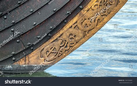 Viking Ship Bow Keel Wood Carving Stock Photo 194103683 Shutterstock