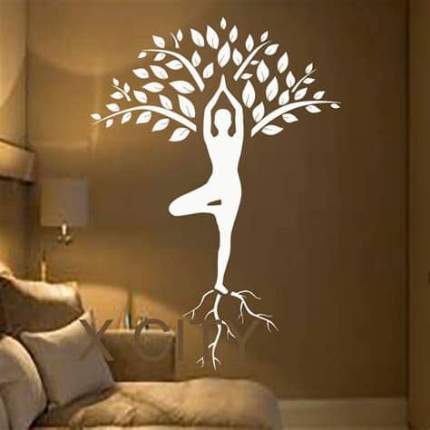 There are 72927 yoga home decor for sale on etsy. Tree Wall Decals Art Gymnast Decal Yoga Meditation Vinyl ...