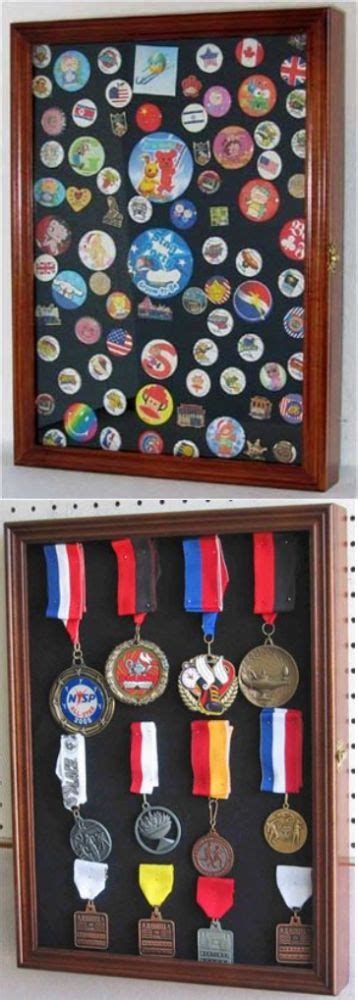 Shadow Boxes 41512 Collector Pin And Medal Display Case Holder Cabinet