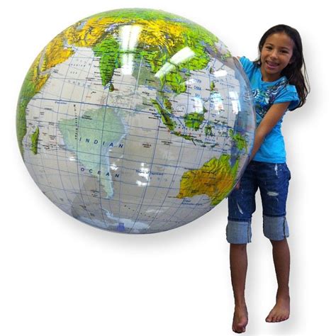 Inflatable Giant 36 Inches Topographical Globe Educational Toys