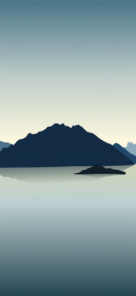 1125x2436 Vector Landscape Reflection Mountains Iphone Xsiphone 10