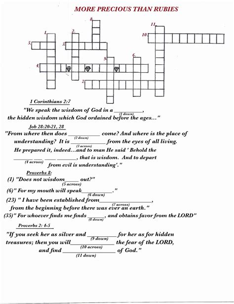 Learn about west virginia with this free printables set. wisdom crossword puzzle | kidsbible