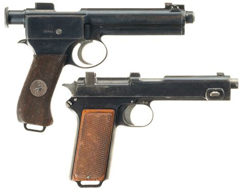 Collectors Lot Of Two Early Steyr Semi Automatic Pistols A Roth