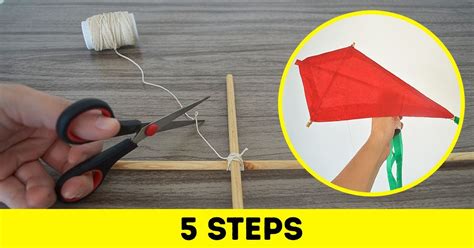 How To Make A Kite In 5 Steps 5 Minute Crafts