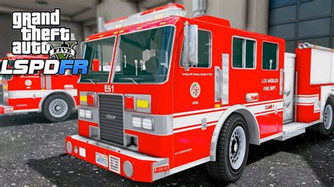 Gta V Rescue V Lafd Pierce Fire Trucks Youtube