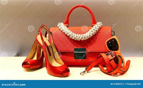 Ladies Shoes Handbag And Accessories Stock Photo Image 41806121