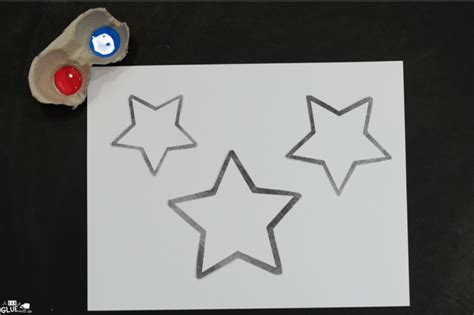 4th Of July Patriotic Stars Thumbprint Craft