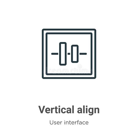 Vertical Align Vector Icon On White Background Flat Vector Vertical