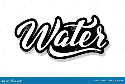 Water Calligraphy Template Text For Your Design Illustration Concept
