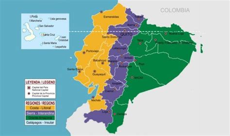 Provincias Y Capitales Del Ecuador Con Imágenes Provincias Del