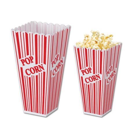 Plastic Popcorn Boxes 2in X 375in X 775in Party Savers