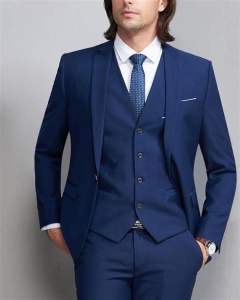 royal blue groom suit for wedding men formal dress suit 3 pieces jack classbydress