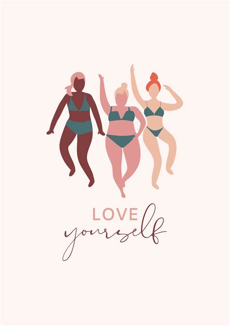 Love Your Body Positive quote Print Positive Body Image | Etsy | Body positivity art, Body 
