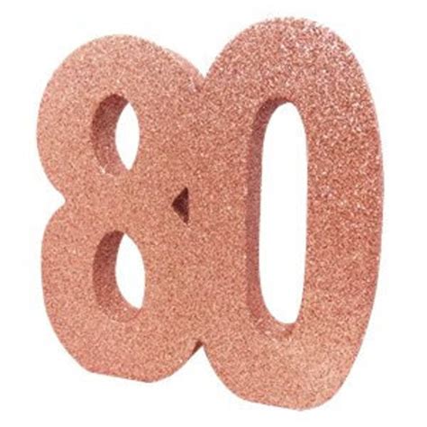 Rose Gold Glitter 80th Birthday Party Table Decoration Rose Etsy Uk