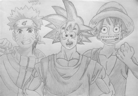 Naruto Goku Luffy Shadows By Vanites On Deviantart