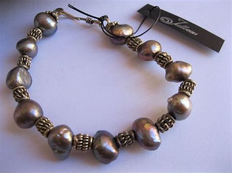 Julleen Black Baroque Pearl Bracelet By Julleenjewels On Etsy Pearl