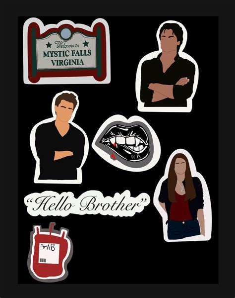 Vampire Diaries Sticker Pack 8 Fotos De Adesivos Adesivos Capa De