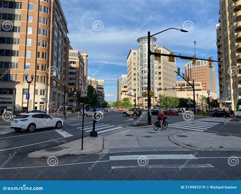 Busy Intersection At Ballston Virginia Editorial Stock Image Image Of