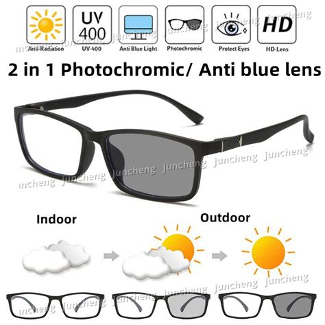 Photochromic Anti Radiation Eye Glasses For Women Men Anti Rad Sun Adaptive Glass Anti Blue Ray