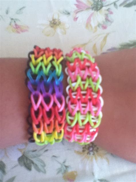 Triple Single Rainbow Loom Bracelet 4 Steps Instructables