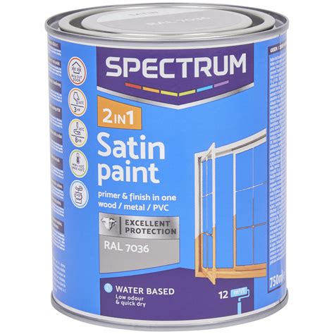 Peinture Satinée 2 En 1 Spectrum Ral 7036 Action Fr